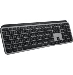 Teclado ingles logitech mx keys s for mac oficina rf wireless + bluetooth qwerty internacional de ee.uu. aluminio, negro