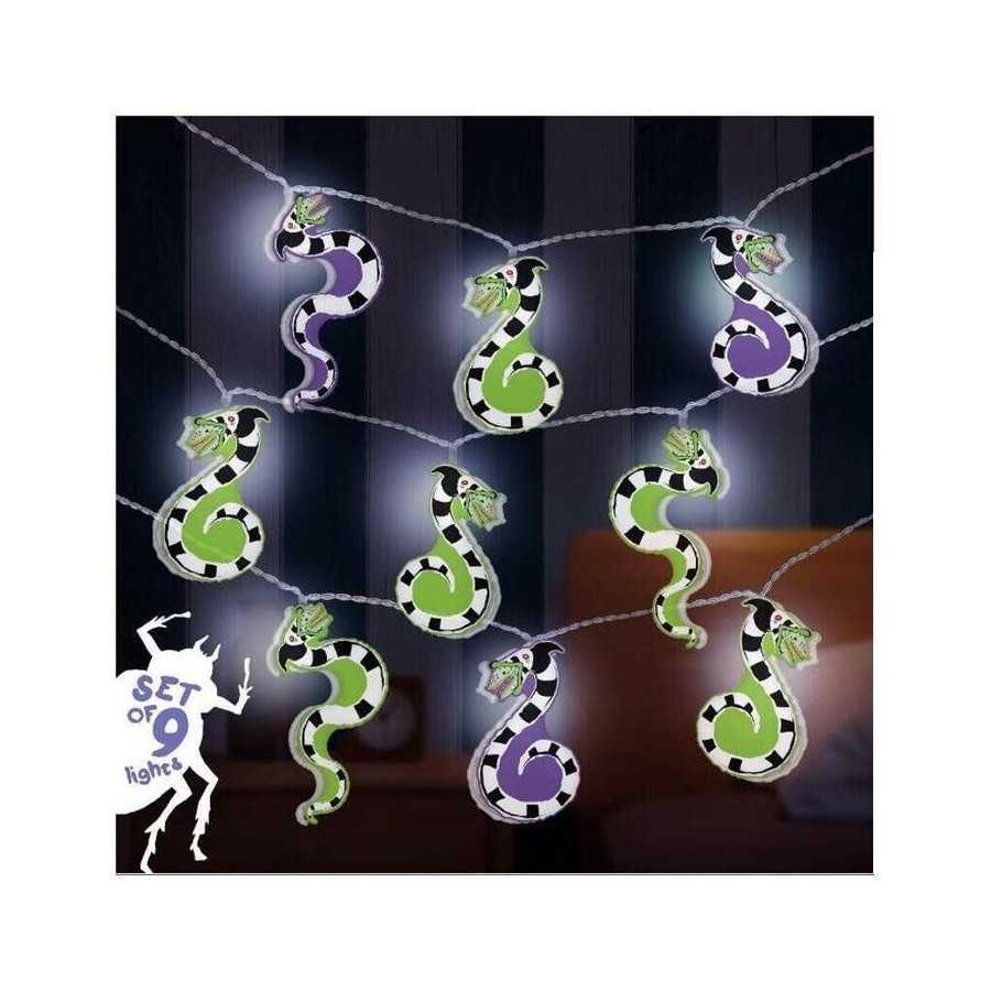 Cuerda de luces led paladone beetlejuice 9 personajes 130 cm