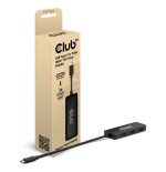 Hub club3d csv-1554  de interfaz usb tipo c negro
