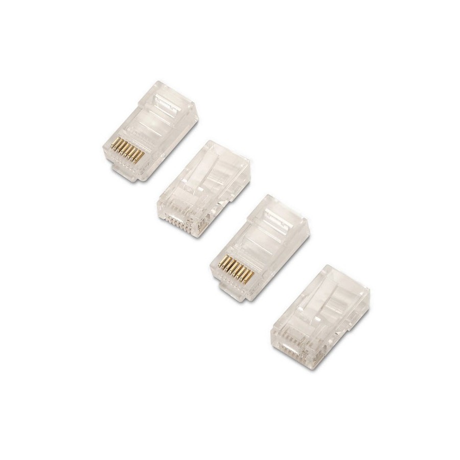 Aisens pack de 50 conectores rj45 8 hilos cat.5e awg24 - transparente