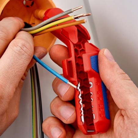 Knipex ergostrip pelacable azul, rojo