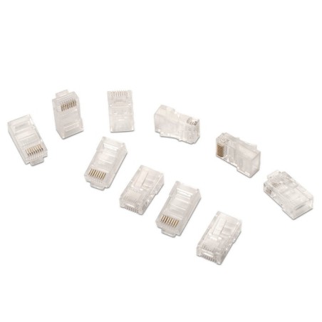 Aisens pack de 10 conectores rj45 8 hilos cat.6 awg24 - transparente