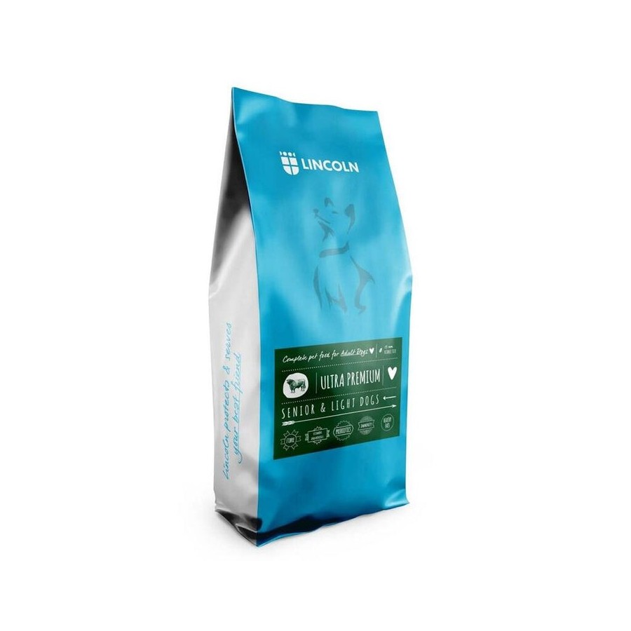 Alimento seco para perros lincoln - carne con arroz - senior  12kg