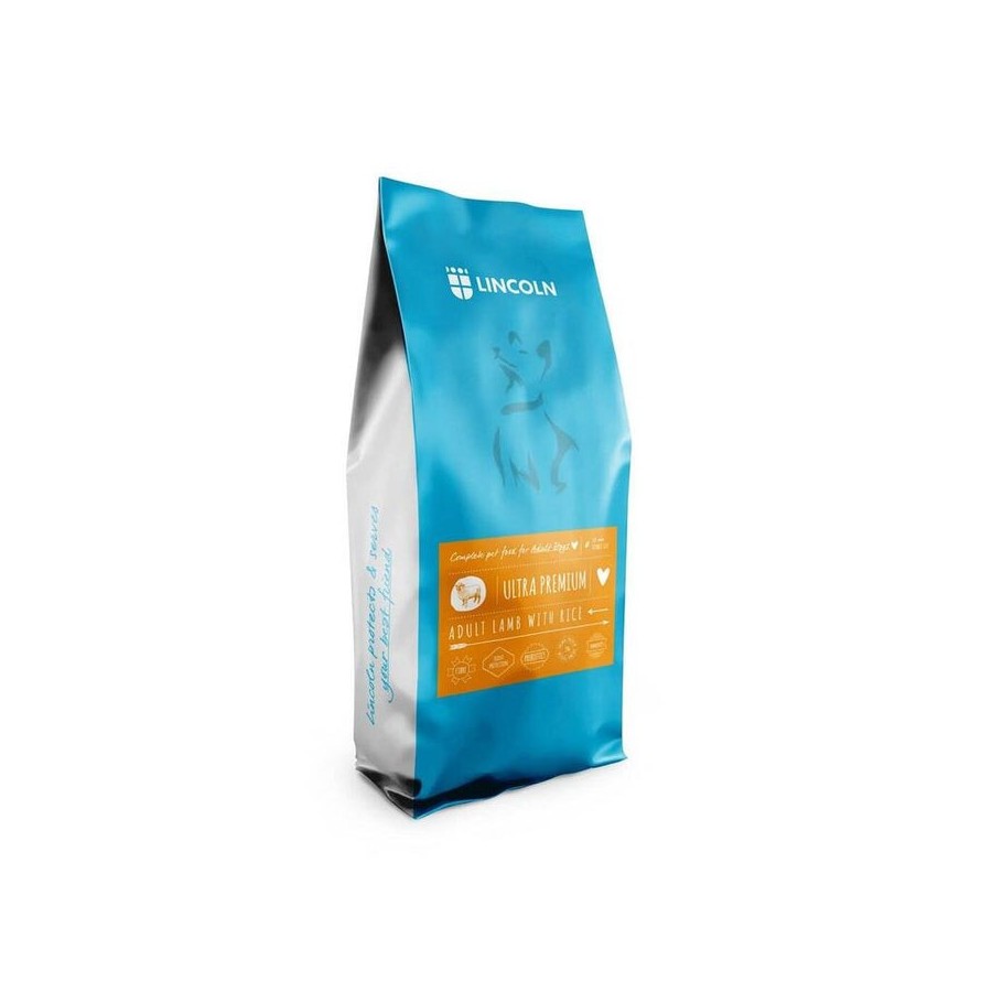 Lincoln - cordero con arroz - adulto - alimentación seca para perros - 12kg