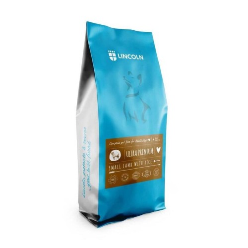 Alimentación seca para perros lincoln - cordero con arroz - adulto pequeño  12kg