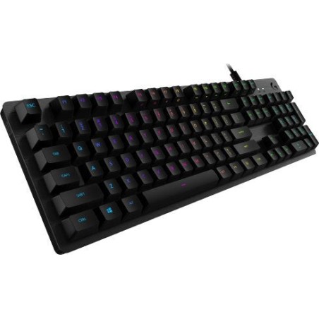 Teclado portugués logitech g g512 carbon lightsync rgb mechanical gaming gx brown switches carbono