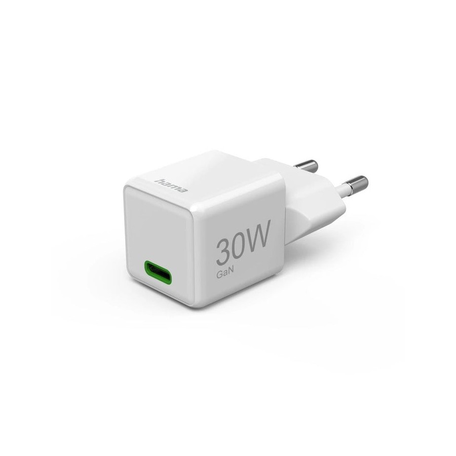 Hama cargador red eléctrica blanco usb-c 30w carga rápida
