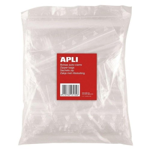 Apli bolsa autocierre 160x220mm pack de 100 bolsas