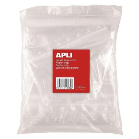 Apli bolsa autocierre 160x220mm pack de 100 bolsas