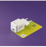Hama cargador red eléctrica blanco usb-c 30w carga rápida