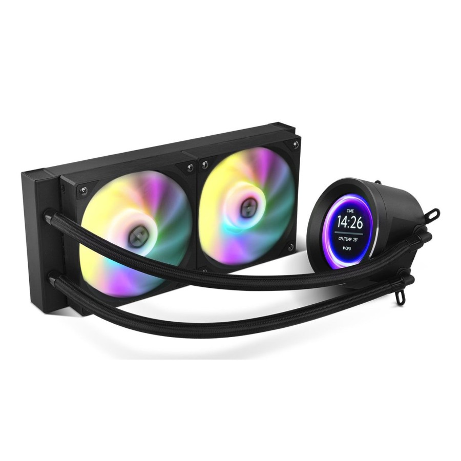 Sistema de refrigeración líquida nox x-240 lcd negro