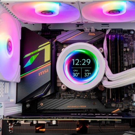 Sistema de refrigeración líquida nox x-240 lcd blanco