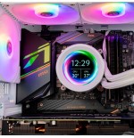 Sistema de refrigeración líquida nox x-240 lcd blanco
