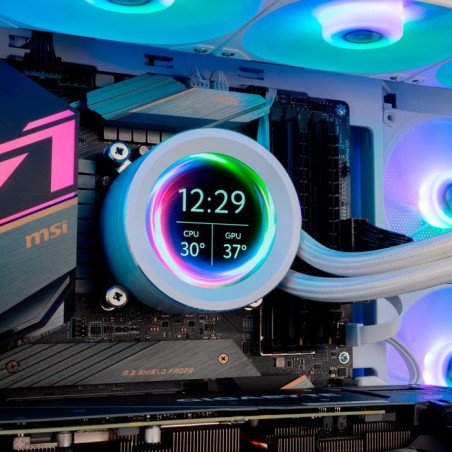 Sistema de refrigeración líquida nox x-240 lcd blanco
