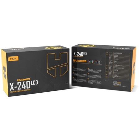 Sistema de refrigeración líquida nox x-240 lcd blanco