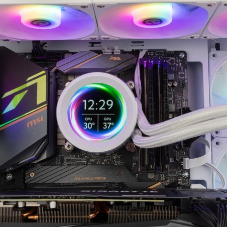 Sistema de refrigeración líquida nox x-360 lcd blanco