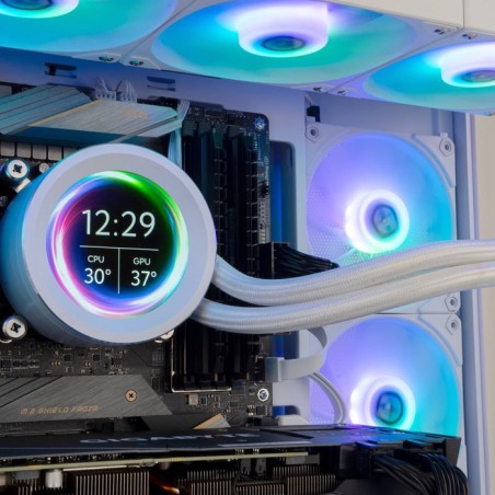 Sistema de refrigeración líquida nox x-360 lcd blanco