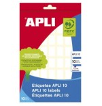 Apli pack 10 hojas etiquetas 19x27mm escritura manual cantos romos blanco