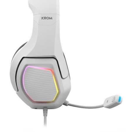 Auriculares krom kopa  gaming 7.1 virtual blanc