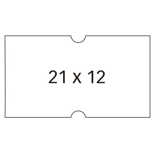 Apli pack 6 rollos de 1000 etiquetas 21x12mm para etiquetadora de precios cantos rectos blanco