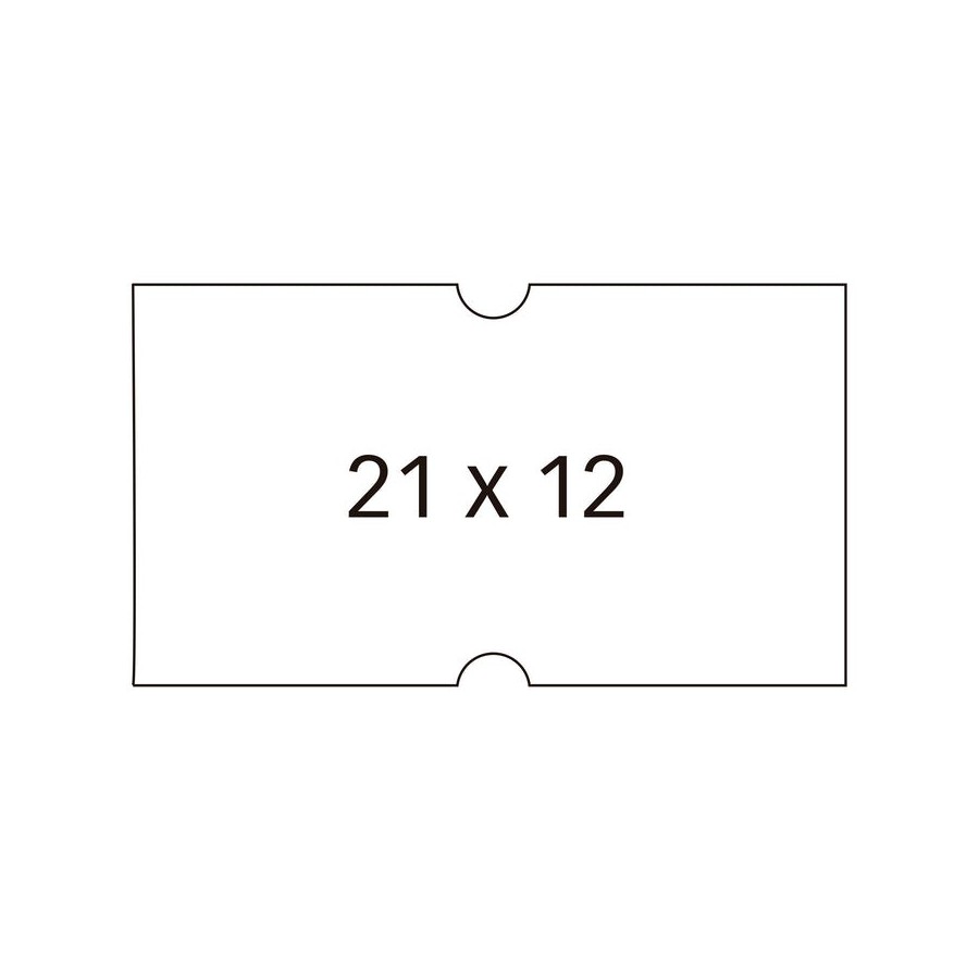 Apli pack 6 rollos de 1000 etiquetas 21x12mm para etiquetadora de precios cantos rectos blanco