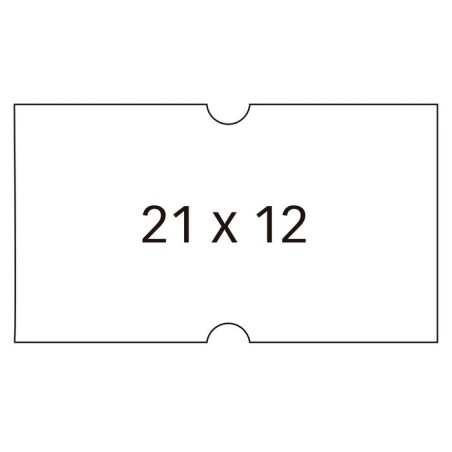 Apli pack 6 rollos de 1000 etiquetas 21x12mm para etiquetadora de precios cantos rectos blanco