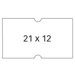 Apli pack 6 rollos de 1000 etiquetas 21x12mm para etiquetadora de precios cantos rectos blanco