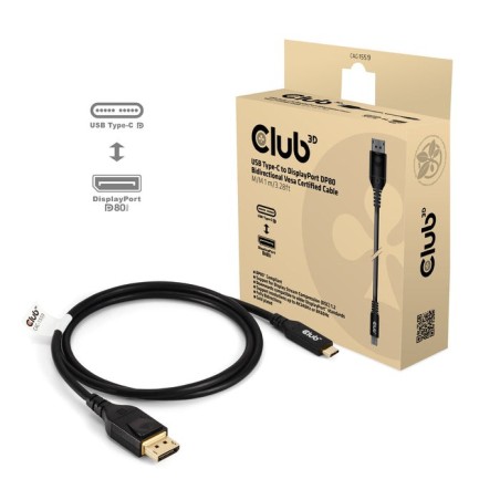 Club3d cable usb typ c - dp 2.1 1m 10k60hz m m retail