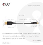 Club3d cable usb typ c - dp 2.1 1m 10k60hz m m retail