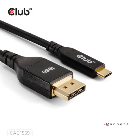 Club3d cable usb typ c - dp 2.1 1m 10k60hz m m retail