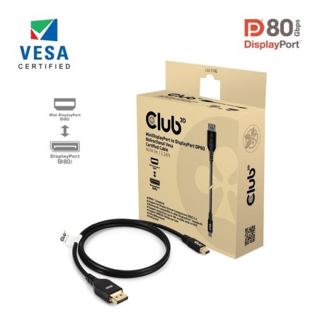 Club3d cable minidp 2.1 - dp2.1 1m 10k60hz m m retail