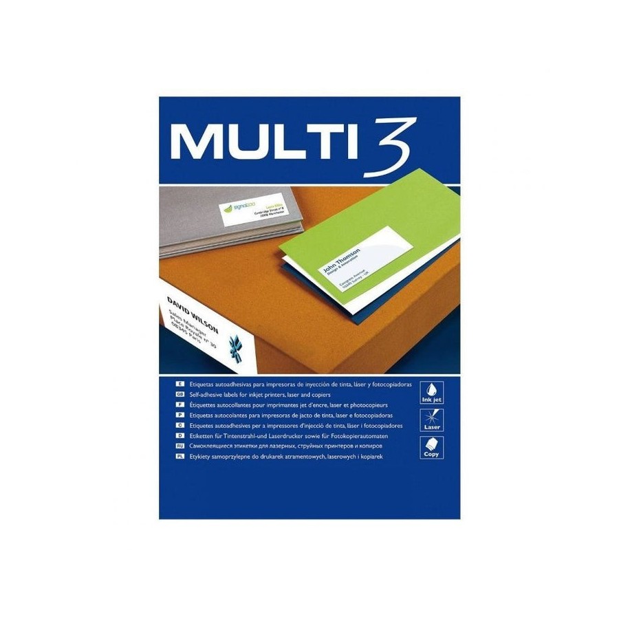 Etiquetas adhesivas apli multi3 48.5 x 25.4mm 100 hojas