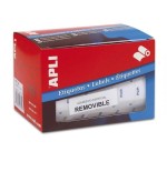 Apli etiquetas removibles para precios impresas "pvp" 12x18mm escritura manual rollo de 3360 blanco
