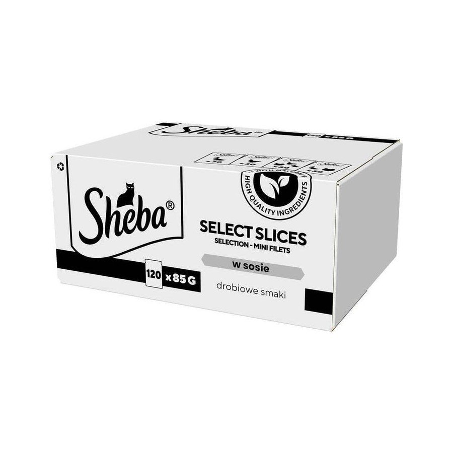 Comida húmeda para gatos sheba select slices poultry flavors  120 x 85g