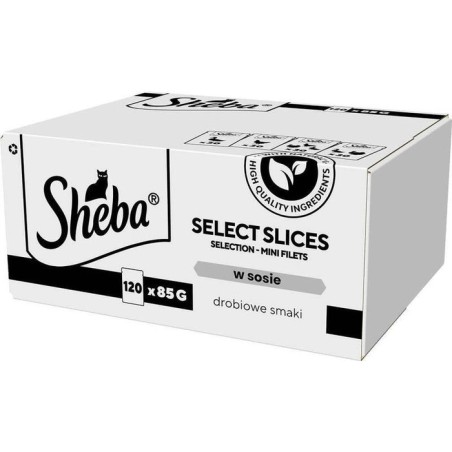 Comida húmeda para gatos sheba select slices poultry flavors  120 x 85g