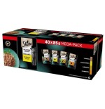 Alimentación húmeda para gatos sheba delicacy sabores de aves en jalea  40x85 g