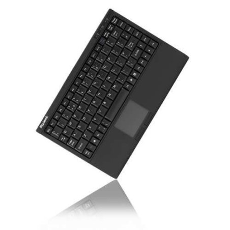 Mini teclado keysonic ack-540u + usb, negro, smarttouchpad, alemán, softskin