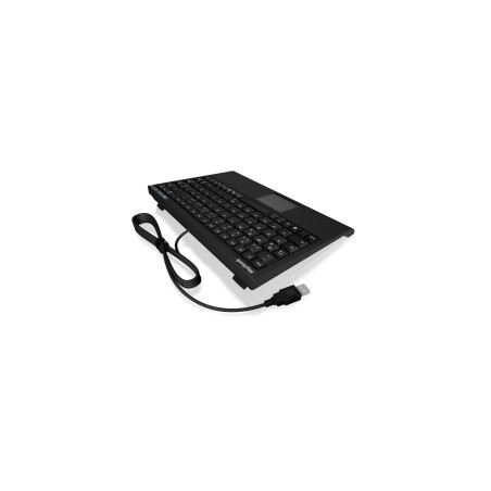 Mini teclado keysonic ack-540u + usb, negro, smarttouchpad, alemán, softskin
