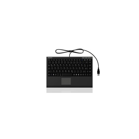Mini teclado keysonic ack-540u + usb, negro, smarttouchpad, alemán, softskin