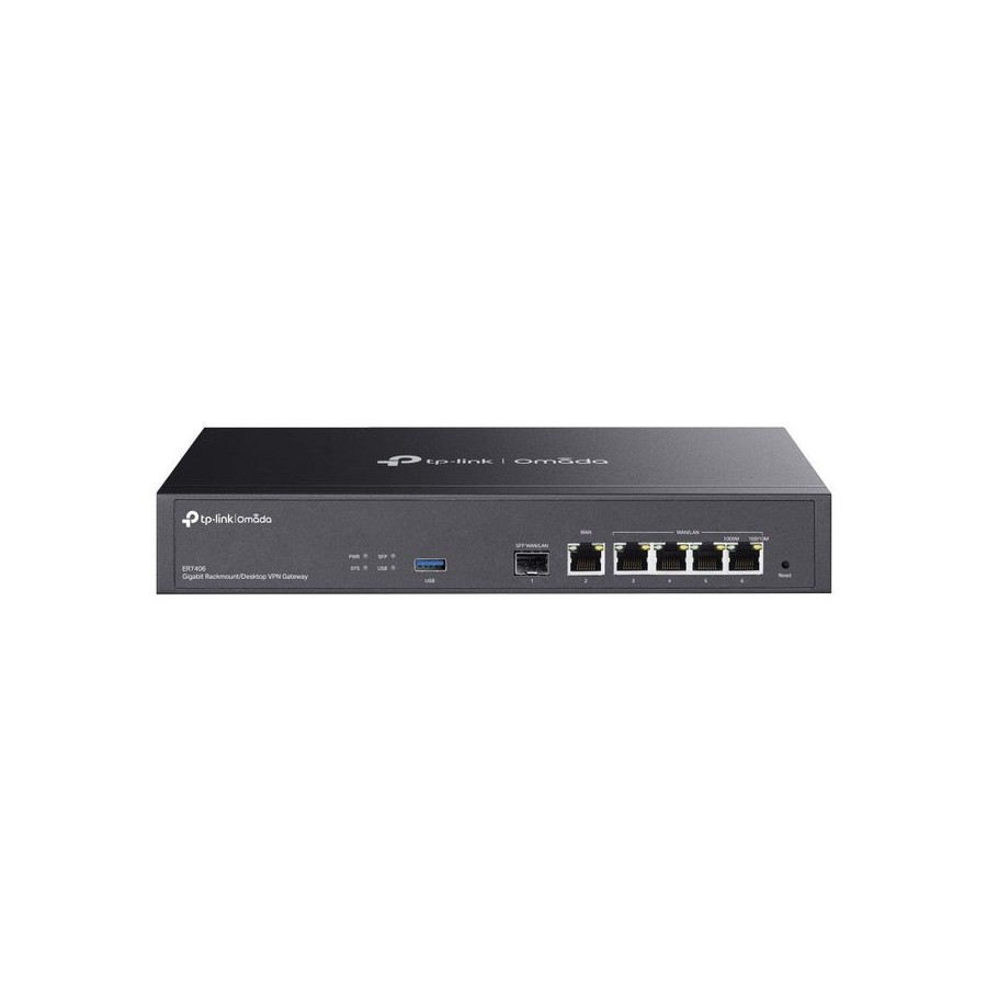 Router vpn tp-link er7406 1p giga sfp 5p giga usb 3.0 gestion centralizada omada balanceo de carga