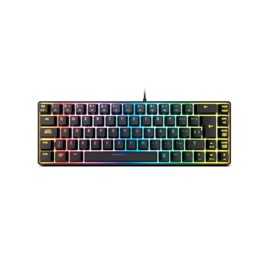 Teclado español mini krom kalista rgb membrana