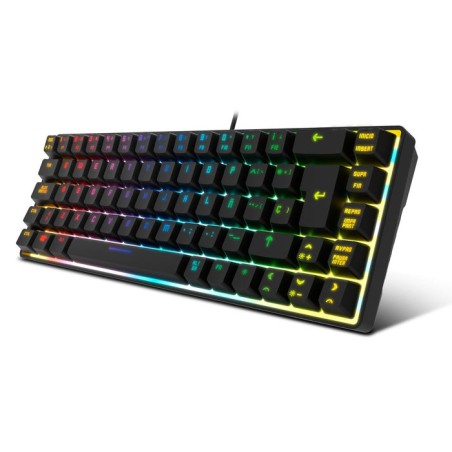 Teclado español mini krom kalista rgb membrana