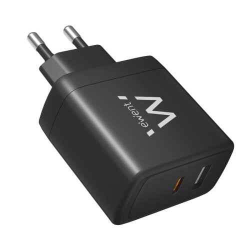 Cargador rapido ewent 2puertos (usb-c/a) 65w