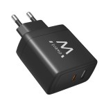 Cargador rapido ewent 2puertos (usb-c/a) 65w