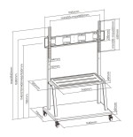 Soporte ewent para tv movil de 55 a 120" y 120kg