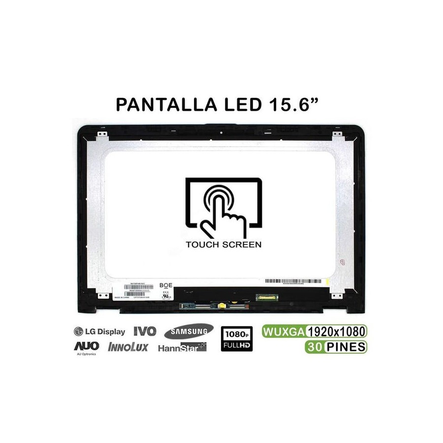 Pantalla led táctil de 15.6" para portátil hp envy x360 m6 aq series con marco