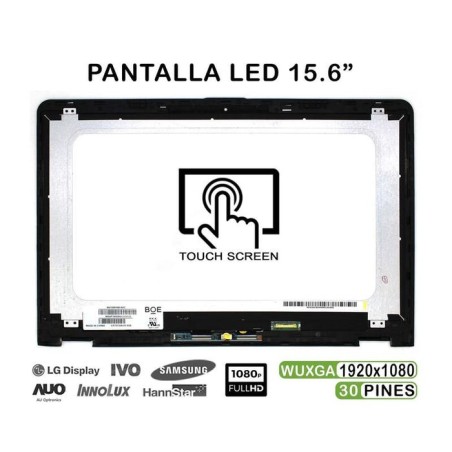 Pantalla led táctil de 15.6" para portátil hp envy x360 m6 aq series con marco