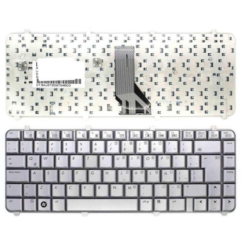 Teclado para portátil hp pavilion dv5t dv5 1000 plateado latino