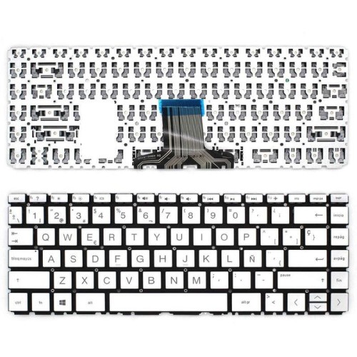 Teclado para portátil hp 14s dq1020ns 14s dq1021ns plata