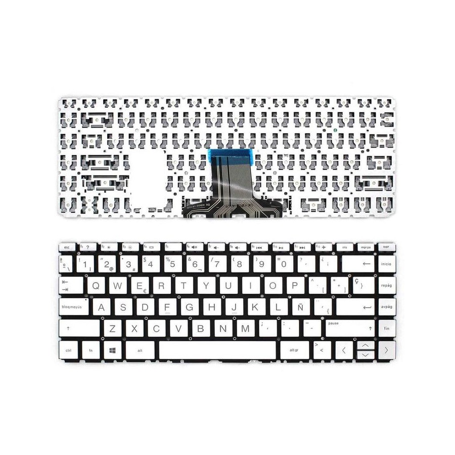 Teclado para portátil hp 14s dq1020ns 14s dq1021ns plata